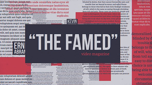 Videohive The Famed Video Magazine Video Displays template preview