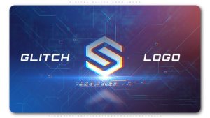 Videohive Digital Glitch Logo Intro Logo Stings template preview