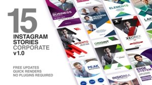 Instagram Stories - Corporate Video Displays template preview