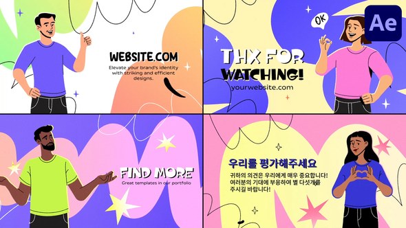 Videohive Character Explainer Scenes for After Effects Titles template preview