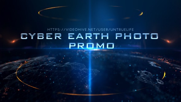 Videohive Cyber Earth Photo Promo Video Displays template preview