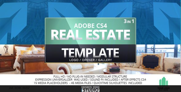 Videohive Favorite Real Estate Video Displays template preview