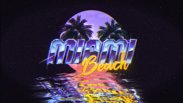 Videohive Retro Wave Logo 24462182 Logo Stings template preview