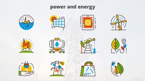 Power and Energy - Flat Animated Icons Video Displays template preview