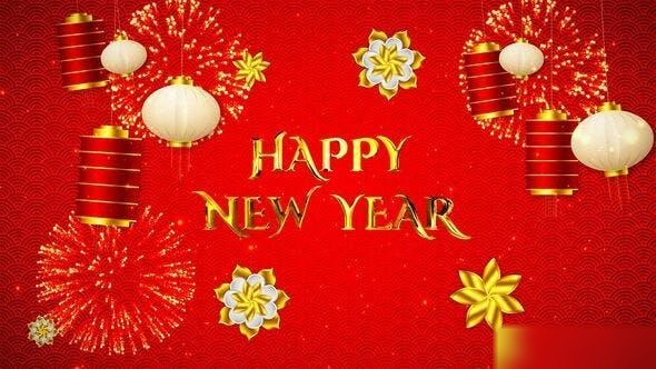 Videohive Red Lantern Chinese New Year Slideshow Video Displays template preview