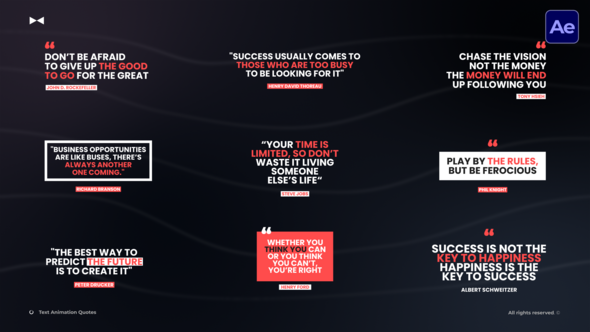 Videohive Text Animation Quotes  AE Titles template preview