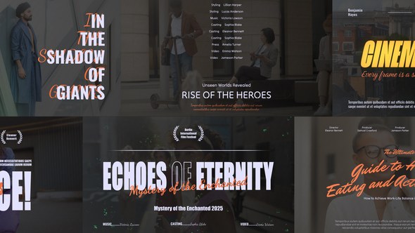 Videohive Filmic Cinematic Title Slides Titles template preview