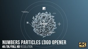 Videohive Numbers Particles Logo Opener Ramadan template preview