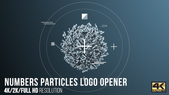 Videohive Numbers Particles Logo Opener Ramadan template preview