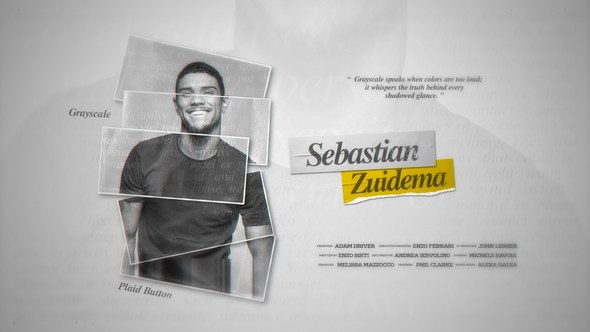 Videohive Folded Split Portrait Titles Openers template preview