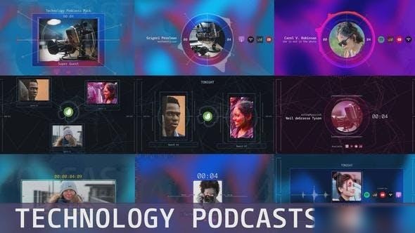 Videohive Technology Podcasts Pack Openers template preview