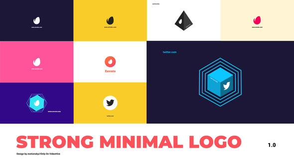 Videohive Strong Minimal Logo Logo Stings template preview