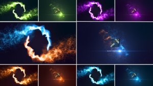 Magic Particles Logo Reveal Video Displays template preview