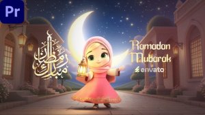 Eid Al Adha Girl Dancing | MOGRT Premiere Pro template preview