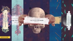 Videohive Tattoo Studio Opener/ Rock Pub/ Gothic Promo/ Biker РЎlub/ Grunge/ Scull and Bones/ Roses/ Brush/ Ink Openers template preview