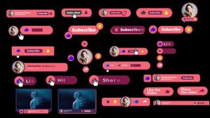 Videohive Pop YouTube Subscriber Pack Titles template preview