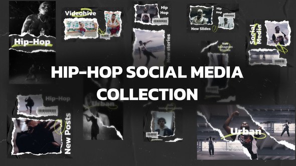 Videohive Hip-Hop Social Media Collection Openers template preview