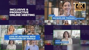 Videohive Online Meeting Group Video Conference - Zoom Event Promo Openers template preview