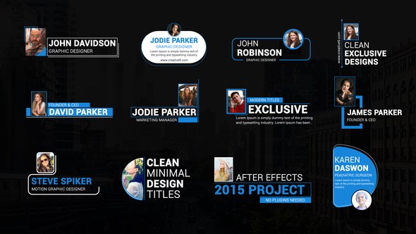 Videohive Photo Titles Pack Elements template preview