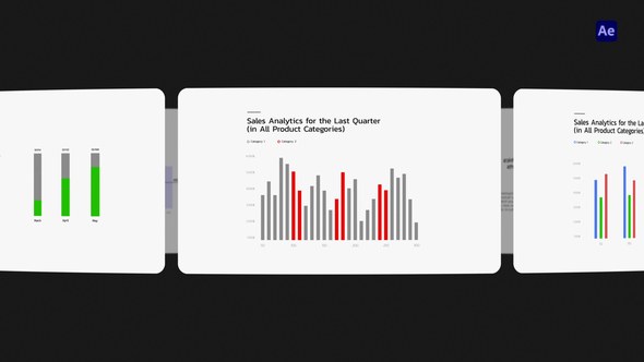 Videohive Minimalistic Bar Charts Infographics template preview