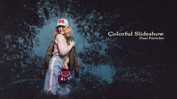 Videohive Colorful Slideshow - Dust Particles Video Displays template preview