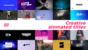 Creative Animated Titles Video Displays template preview