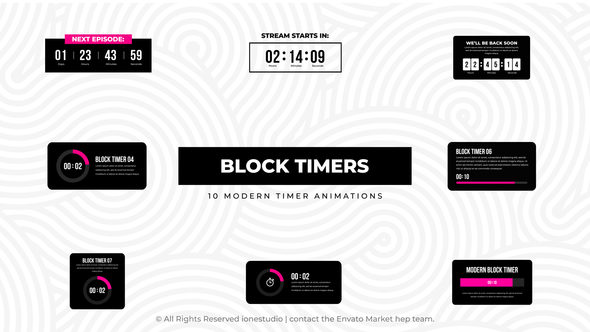 Videohive Block Timers Elements template preview