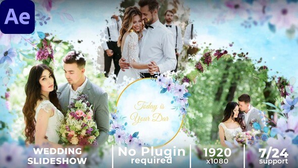 Videohive Romantic Wedding Slideshow 43175120 Video Displays template preview