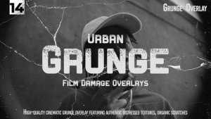 Gritty Urban Film Damage Bundle Elements template preview