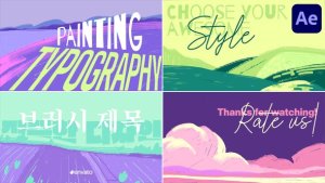 Videohive Hand Drawn Painting Typography for After Effects Titles template preview