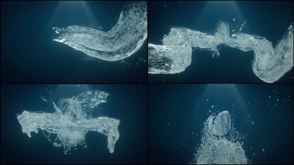Videohive Water Swirl Bubble Splashing Logo Logo Stings template preview