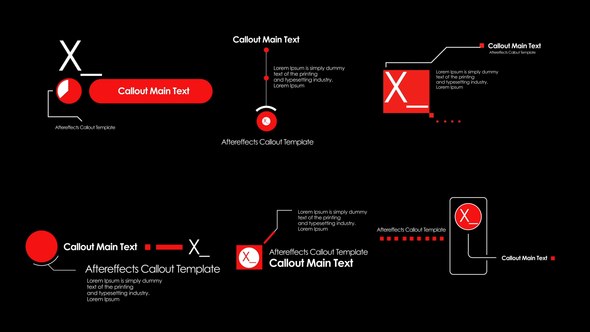 Videohive Minimal Callout Pack Titles template preview