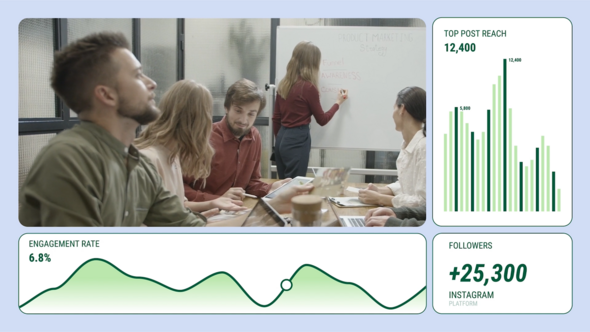 Videohive Bento Analytics Infographic Video Displays template preview