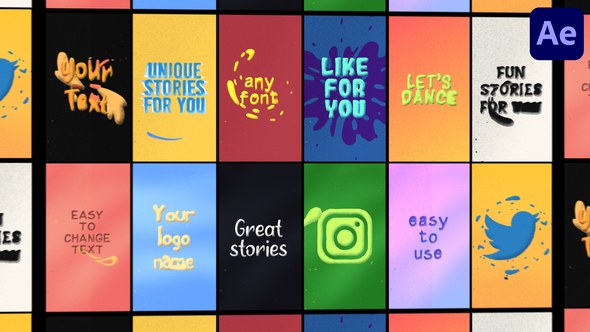 Videohive Instagram Text Stories | After Effects Titles template preview