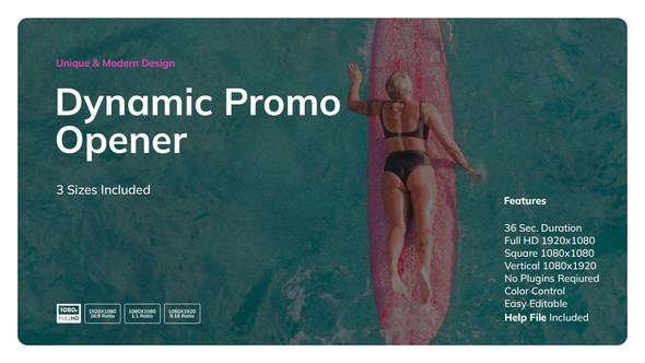 Videohive Dynamic Promo Opener 46787926 Product Promo template preview