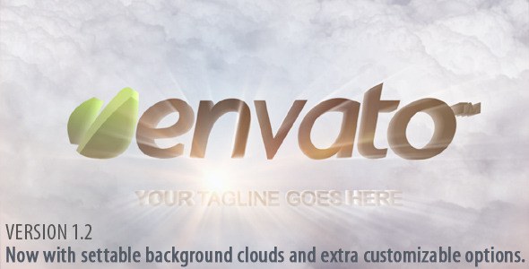 Videohive Clouds and Shiny Logo Reveal Openers template preview