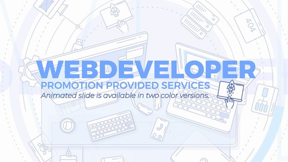 Web Developer Promo Video Displays template preview