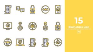 Videohive Biometrics Icon After Effect Elements template preview