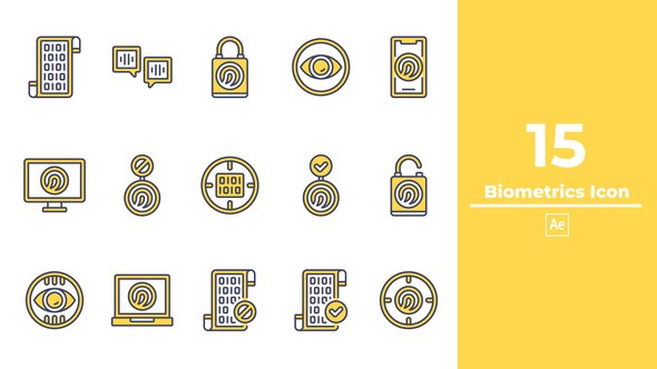 Videohive Biometrics Icon After Effect Elements template preview
