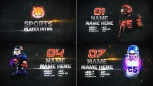 Videohive Sports Player Profile // Sports Team Intro Broadcast-packages template preview