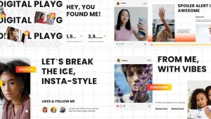 Videohive Instagram Intro Light Mode Video Displays template preview