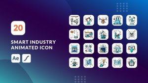 Videohive Smart Industry Animated Icons | After Effects 41857910 Elements template preview