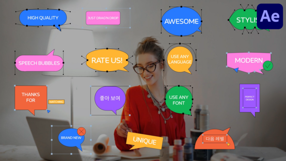 Videohive Speech Bubbles for After Effects 48569560 Titles template preview