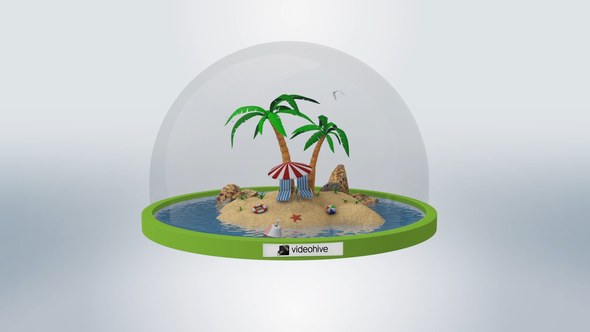 Videohive Beach Travel Clean Logo Logo Stings template preview