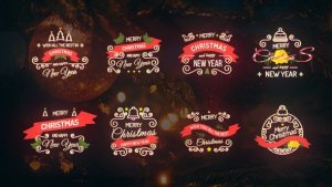 Christmas Titles Video Displays template preview