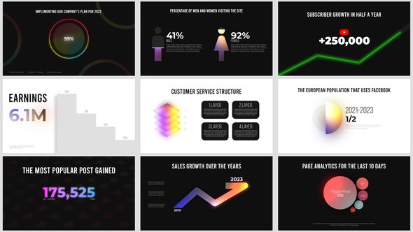 Videohive Infographic Scenes - Social Media / AE Infographics template preview