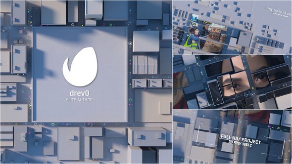 Videohive City Opening/ Town Intro/ 3D Roof of the Building/ Social Dramatic Logo Reveal/ Economics & Politics Openers template preview