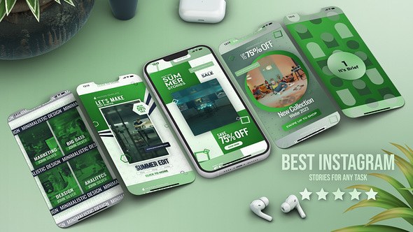 Videohive Green Instagram Reels Product Promo template preview