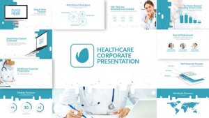 Healthcare & Corporate Presentation Video Displays template preview