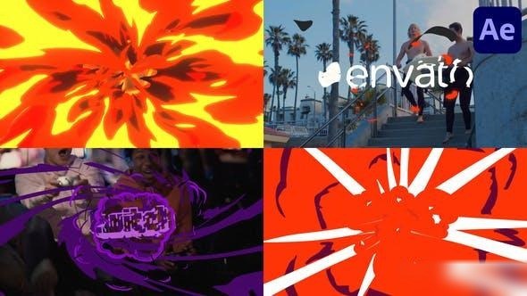 Videohive Cartoon Extreme Logo Pack for After Effects Logo Stings template preview